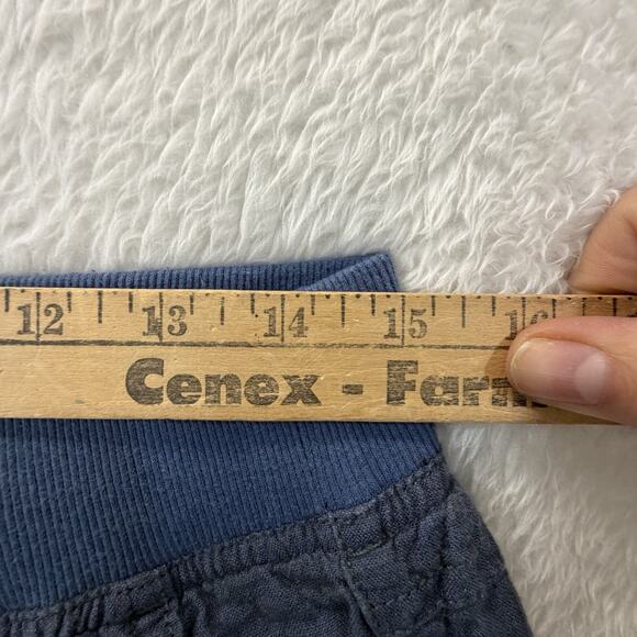 Toad & Co Lina Pant 100% Linen Ruched Jogger Pull On Blue Natural Fibers Pockets - Picture 8 of 15